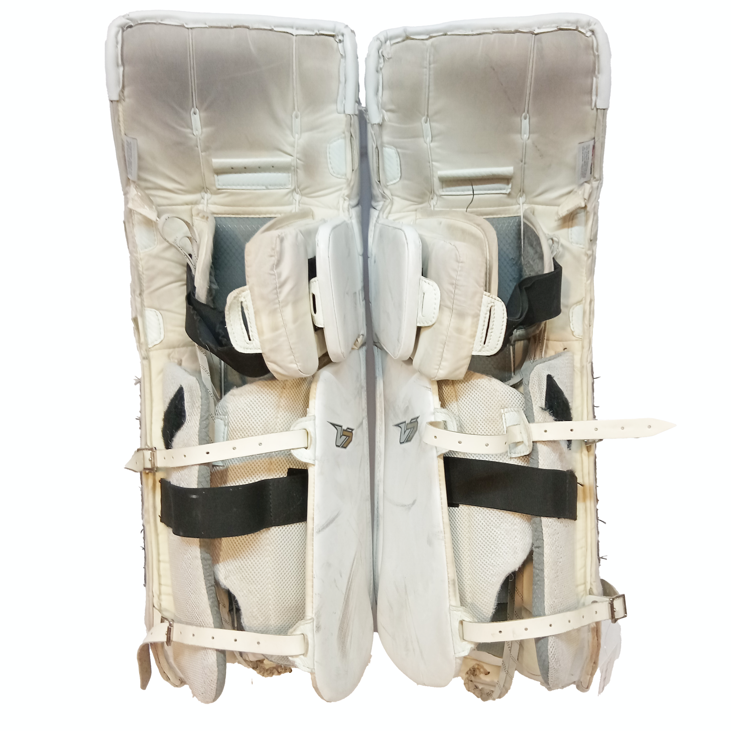 Vaughn Velocity V7 - Jambières de gardien de but Pro Stock d'occasion (blanches)